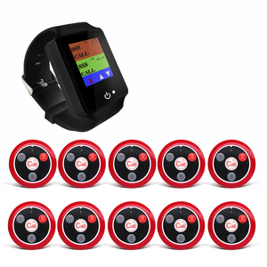 Artom <span class=keywords><strong>Wireless</strong></span> Waiter Hệ Thống Cuộc Gọi Với 10 Máy Nhắn Tin Nút Gọi Và Đồng Hồ Có Thể Được Thiết Lập Trong Tây Ban Nha Pháp Nga Tiếng Ý Buzzer Custo - Product Image 5