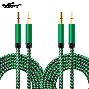 Cavo Audio cavo <span class=keywords><strong>Aux</strong></span> a buon mercato all'ingrosso 3.5mm oro PVC Stereo telefono Polybag Stock amplificatore nichelato telefono 1m <span class=keywords><strong>Aux</strong></span>-07 - Product Image 5