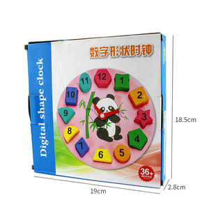 Blocs Éducatifs en bois <span class=keywords><strong>Puzzle</strong></span> <span class=keywords><strong>3D</strong></span> Temps Numériques Panda <span class=keywords><strong>Horloge</strong></span> Jouets - Product Image 6