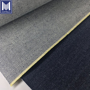 Altın sarı kenar kenar kenar eski okul 14 oz ağır % 100% pamuk japon Denim kot kumaş - Product Image 5