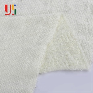 Poliéster blanco algodón teñido llano bebé francés terry tejido de punto para <span class=keywords><strong>ropa</strong></span> <span class=keywords><strong>deportiva</strong></span> - Product Image 5