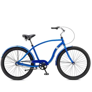 Vélo de plage chopper 26 pouces, cadre en acier, pneu large, pour adultes