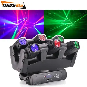 2021 luzes dj Marslite Seis Olhos Mini Aranhas 6pcs 10W RGBW CONDUZIU Fase Sharpy Feixe de Luz Em Movimento Da Cabeça para o Disco partido Home