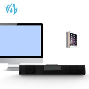 Beste bezogenen mini Drahtlose Bluetooth Sound bar Stereo Lautsprecher TV Heimkino TF USB Sound Bar (Schwarz) für PC und wohnzimmer