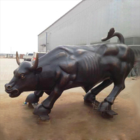 Statues de taureau à longue corne en bronze et en laiton, designs populaires, à vendre