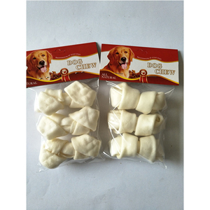 Juguete para masticar para perros, huesos de perro de raúda anudada, envoltura blanca - Product Image 4
