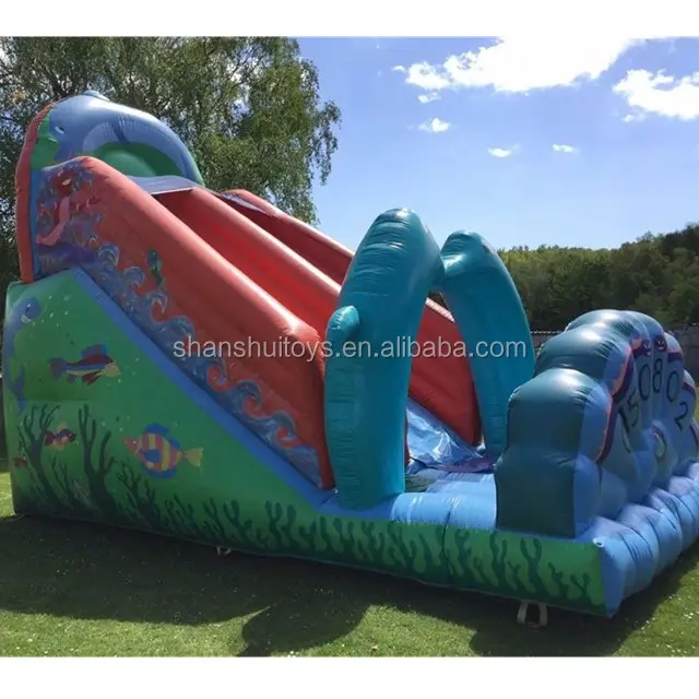Cheap price jumping castles inflatable small slide/outdoor inflatable bouncer water slide for children