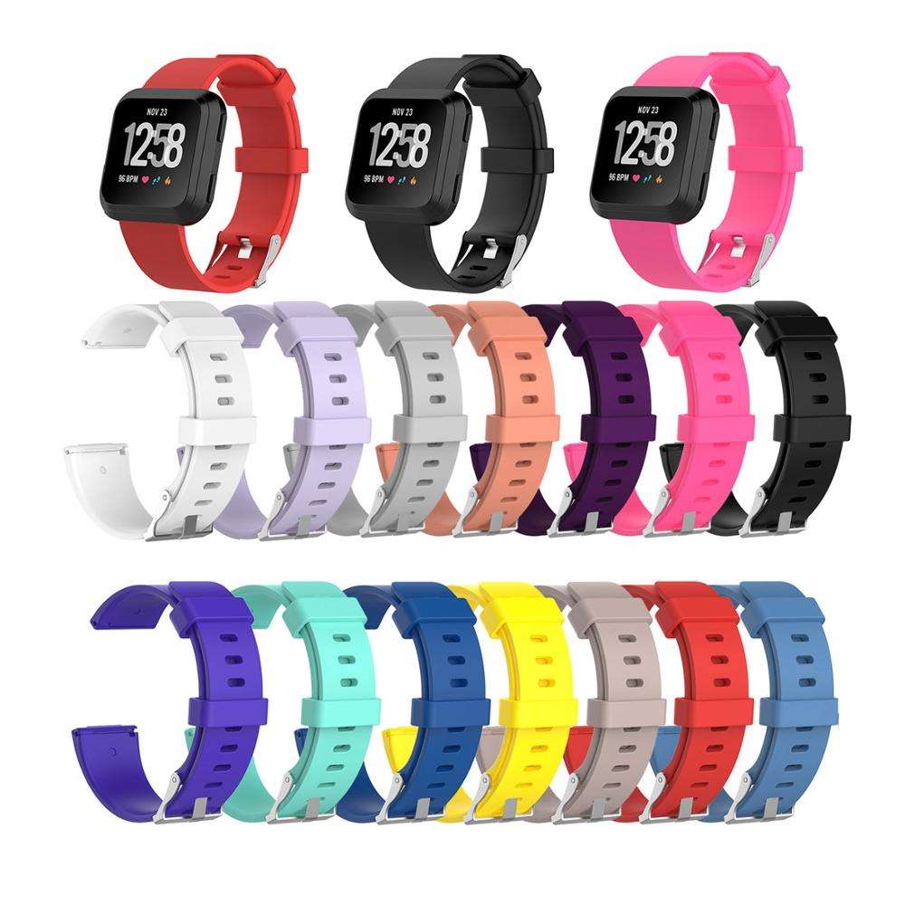 Tschick Sport Band for Fitbit Versa, Soft Silicone Strap Replacement  Wristband for Fitbit Versa Smart Fitness Watch Large Small