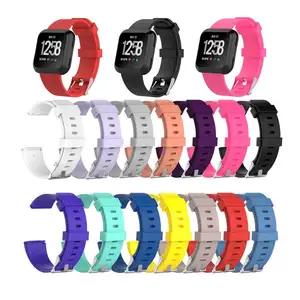 Tschick Sport Band For Fitbit Versa, Soft Silicone Strap Replacement Wristband For Fitbit Versa Smart Fitness Watch Large Small