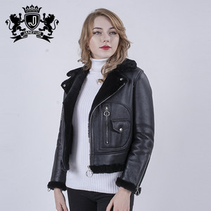 Precio de fábrica moda invierno cálido de invierno negro de invierno chaquetas de cuero de <span class=keywords><strong>las</strong></span> mujeres abrigos - Product Image 1