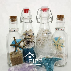 Mini Verre Clair Sable Bouteille Avec Shell Et Liège <span class=keywords><strong>150</strong></span> <span class=keywords><strong>ml</strong></span> - Product Image 6