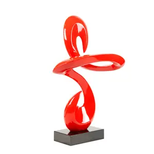 Escultura abstracta roja famosa moderna, suministro de fábrica