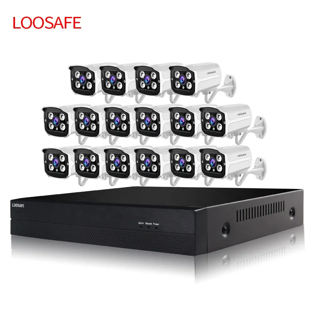 16CH Ngoài Trời An Ninh AHD 1080P Hệ Thống Camera Thời Tiết Bullet CCTV Máy Ảnh IR DVR Kit Máy Ảnh