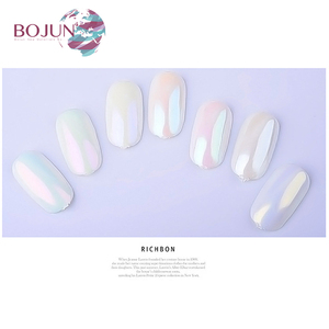 BOJUN arc en ciel Brillant <span class=keywords><strong>nacré</strong></span> nail art perle shell poudre <span class=keywords><strong>effet</strong></span> ongles argent blanc perle pigment - Product Image 1