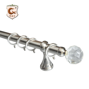 <span class=keywords><strong>Tringle</strong></span> pour rideau en acier inoxydable, accessoire de luxe avec finition en verre de cristal - Product Image 5