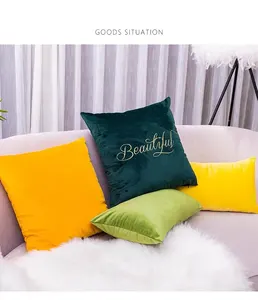 Wholesale decorative Square Velvet Throw Pillow Sofa Cushion Covers