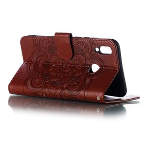 Di lusso dell'unità di elaborazione del magnete di vibrazione del cuoio di caso per Huawei Y9 2019 fessura per carta del raccoglitore del basamento di stile del libro cassa del telefono delle cellule - Product Image 3