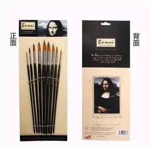 BOMEIJIA 9個Long Handle Round Paint Brush Nylon Oil Watercolor Paint Brushes Gouache Acrylic Painting Brush Pen Art Supplies