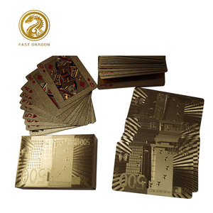 Hoja de oro de Poker de oro tarjetas 24 K Chapado en Poker juegos de mesa de plástico a prueba de agua jugando a las <span class=keywords><strong>cartas</strong></span> - Product Image 3