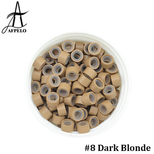 Hair <strong>Extension</strong> <strong>Beads</strong> Silicone Micro Links for I/U Tip Feather Hair <strong>Extensions</strong> 4.5*2.5*3.0mm - Product Image 4