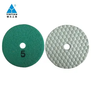 Yitian Good quality 4" 100MM Resin Bond Diamond Dry Polishing Pads Flexible Grinding disc marble Sanding disc for granite tile