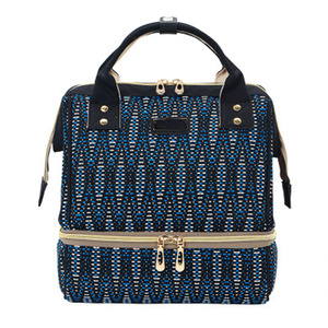 Polyester Striped Diaper Bag <strong>Mini</strong> <strong>Backpack</strong>,sublimation Customized Luxury Diaper Bag Tote for Mother,designer Diaper Bags Usa - Product Image 5