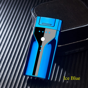 Encendedor eléctrico recargable por USB, encendedor de Plasma a prueba de viento, sin llama, con indicador de batería LED, doble arco - Product Image 4