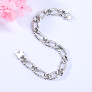 Vente en gros de chaînes en argent sterling 925 chaîne cubaine Hip Hop pour hommes bijoux fins pour hommes chaîne lien <span class=keywords><strong>gourmette</strong></span> Bracelet - Product Image 4