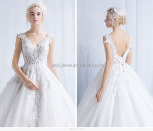 En gros la main perles robe de bal dos nu robe de mariée - Product Image 6