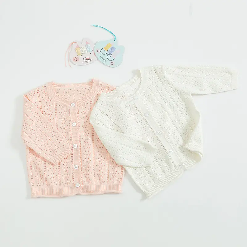 2019 Summer knitted baby girl rashguard cardigan outerwear