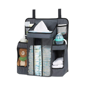 Organizador de Pañales Resistente <span class=keywords><strong>para</strong></span> Bebé y Organizador de Guardería, Organizador Colgante <span class=keywords><strong>para</strong></span> Corralito, Gris, <span class=keywords><strong>para</strong></span> Viajes en Auto - Product Image 2