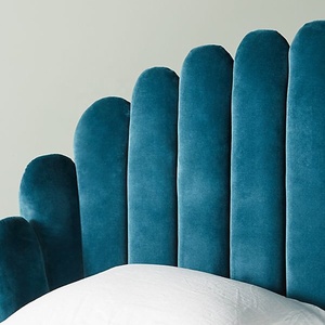 Lit moderne rembourré en velours, meuble de luxe de grande taille pour chambre à coucher, lit de tête de lit, pour la maison, l'hôtel, vente en gros - Product Image 6