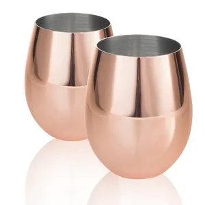 Moscow Mule-copa <span class=keywords><strong>de</strong></span> vino <span class=keywords><strong>de</strong></span> cobre sin tallo, copas <span class=keywords><strong>de</strong></span> vino <span class=keywords><strong>de</strong></span> cobre sin tallo, copa <span class=keywords><strong>de</strong></span> cerveza <span class=keywords><strong>de</strong></span> acero inoxidable chapada en cobre, 18oz - Product Image 2