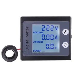 AC Eenfase Digitale Elektrische Power Meter Wattmeter 80-260VAC 100A Khw Energie Meter met CT coil Multimeter Amperemeter Voltmeter