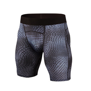 Pantaloncini Sportivi da <span class=keywords><strong>Uomo</strong></span> a Compressione, <span class=keywords><strong>Elasticizzati</strong></span> in Quattro Direzioni, per Corsa e Fitness, Vita Media, Traspiranti, Asciugatura Rapida, con Stampa - Product Image 6