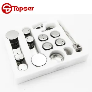 Système de roue suspendue pour <span class=keywords><strong>porte</strong></span> <span class=keywords><strong>coulissante</strong></span> en <span class=keywords><strong>acier</strong></span> inoxydable pour douche <span class=keywords><strong>coulissante</strong></span> trempée Kit de <span class=keywords><strong>rail</strong></span> coulissant pour <span class=keywords><strong>porte</strong></span> en verre - Product Image 1
