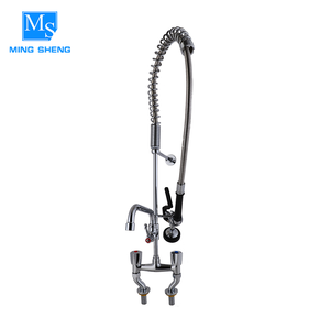 Gros réglable 2 façon pré rincer hot accueil chrome fini tête mettre out robinet de cuisine avec pulvérisateur - Product Image 1