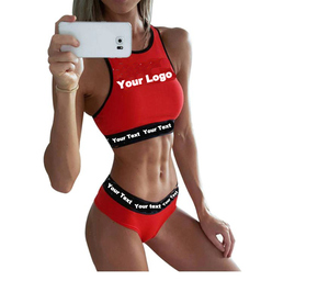 2019 New <b>Sexy</b> Women Tank Tops Quick Dry <b>Tight</b> Fitness Bra Set Custom Text Letter Print Singlet Exercise Workout T-Shirt - Product Image 1