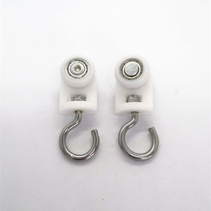 À faible bruit longue durée de vie en plastique en nylon double roues plante crochet <span class=keywords><strong>poulie</strong></span> avec roulement - Product Image 3