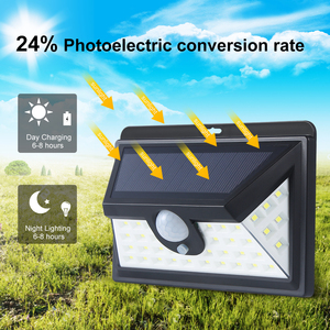 42 LED Lampe Solaire Etanche IP65 Détecteur de Mouvement Panneau Solaire Amélioré Eclairage Solaire Extérieur pour jardin, Garag - Product Image 3