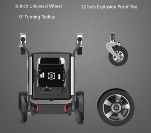 Grosir kursi roda listrik, kursi roda listrik ringan lipat untuk orang cacat - Product Image 6