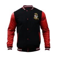 Hochwertige Modedesign Kleidung Großhandel China Waren Baseball Trikots Uni Voll knopf Kinder Baseball Jacke