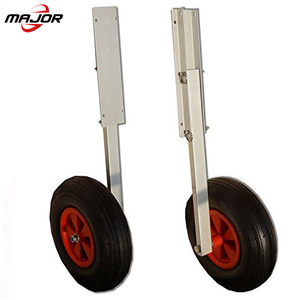 Pair of Heavy Duty Aluminum Alloy <strong>Dinghy</strong> Launching <strong>Wheels</strong> for Inflatable Boats 14 Inches - Product Image 2