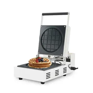 Ticari waffle makinesi elektrikli güneş Waffle yapma makinesi yuvarlak şekil waffle makinesi CE ile