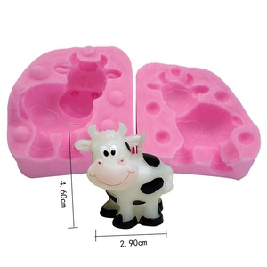 Molde <span class=keywords><strong>de</strong></span> Silicona para Decoración <span class=keywords><strong>de</strong></span> Pasteles con Diseño <span class=keywords><strong>de</strong></span> Vacas Pequeñas en 3D, Herramienta para <span class=keywords><strong>Fondant</strong></span>, Superventas - Product Image 1