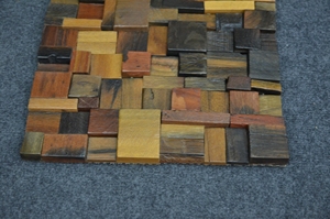 Mosaïque de carreaux en bois de bateau <span class=keywords><strong>ancien</strong></span> au design vintage moderne, bande polie pour panneau mural et de <span class=keywords><strong>sol</strong></span>, pour décorations d'hôtel, aspect parquet naturel - Product Image 5