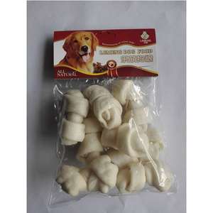 Juguete para masticar para perros, huesos de perro de raúda anudada, envoltura blanca - Product Image 3