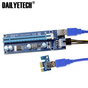 VER007 <span class=keywords><strong>PCI</strong></span>-<span class=keywords><strong>E</strong></span> Riser Thẻ PCIE 1x đến 16x Extender + 60 CM USB 3.0 Cáp/<span class=keywords><strong>6Pin</strong></span> để <span class=keywords><strong>SATA</strong></span> <span class=keywords><strong>Molex</strong></span> Power Cord cho Bitcoin Miner - Product Image 2