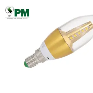 Yeni ürünler e14 5 w CE rohs mini led piramit mum ışığı büyümek