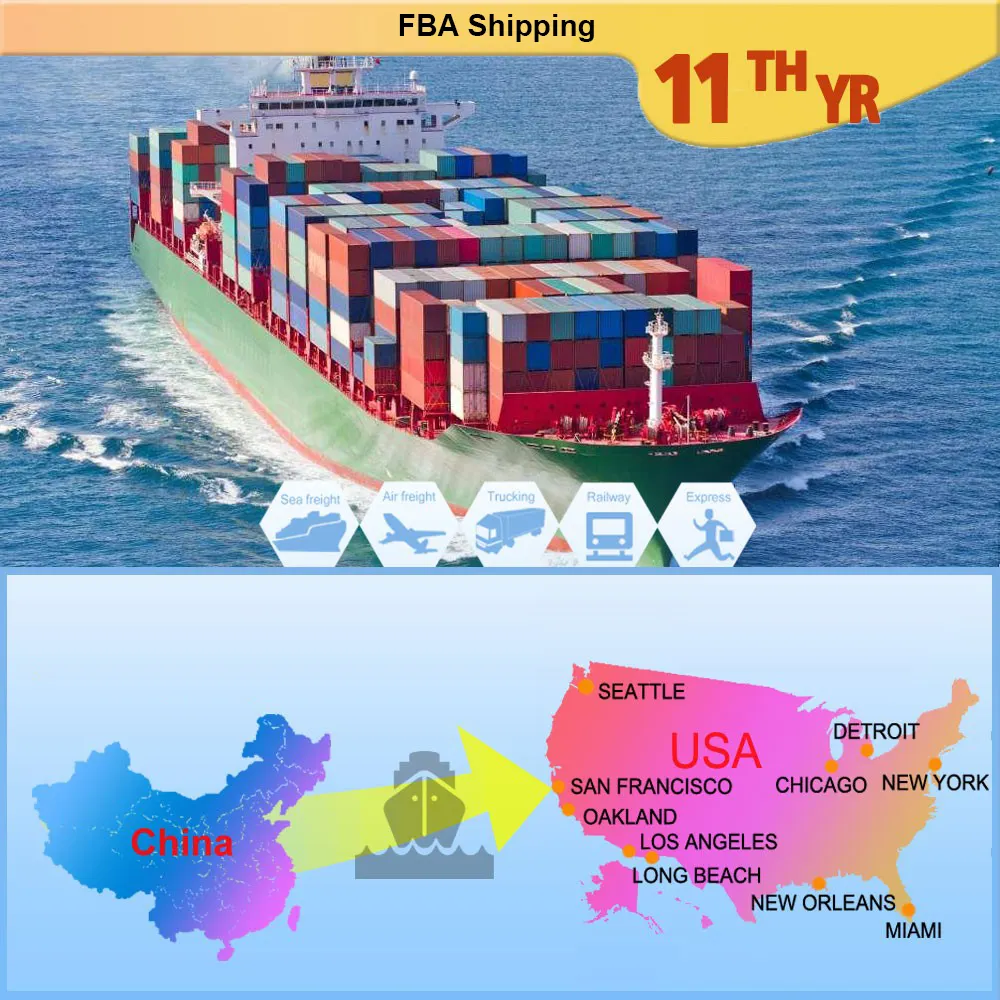 중국에서 미국에 심천/상해 운임 운송업자 중국 최고 선박 회사 화물 공기 바다 선박 운임 대리인